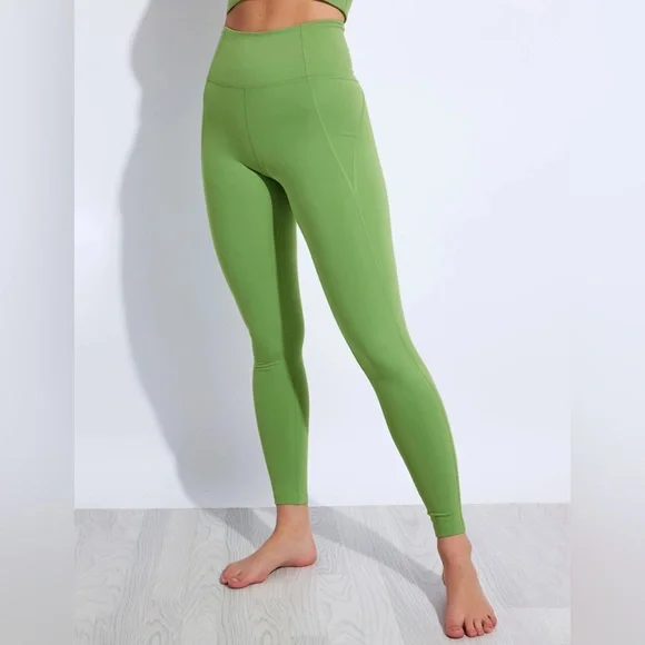 Girlfriend Collective #4007 Mantis Green High Rise Leggings - Picture 1 of 6
